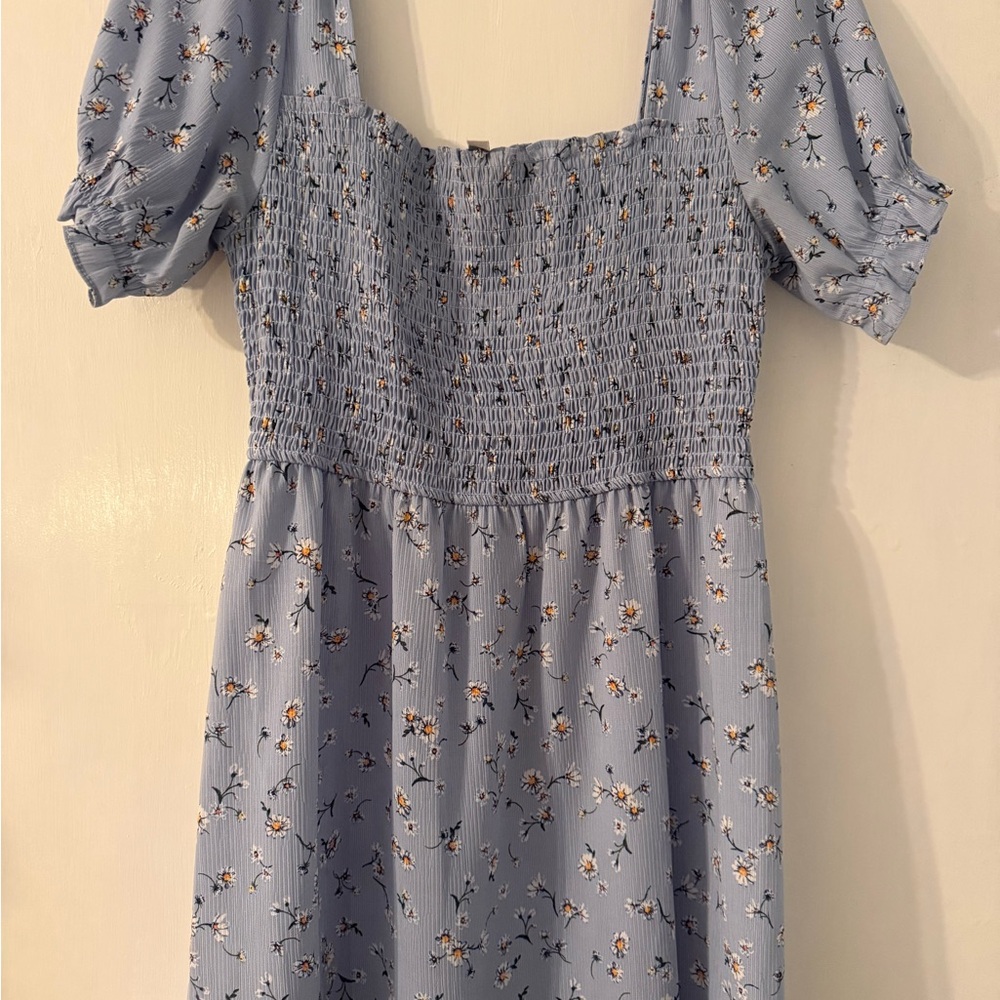 Floral Blue Mini Dress